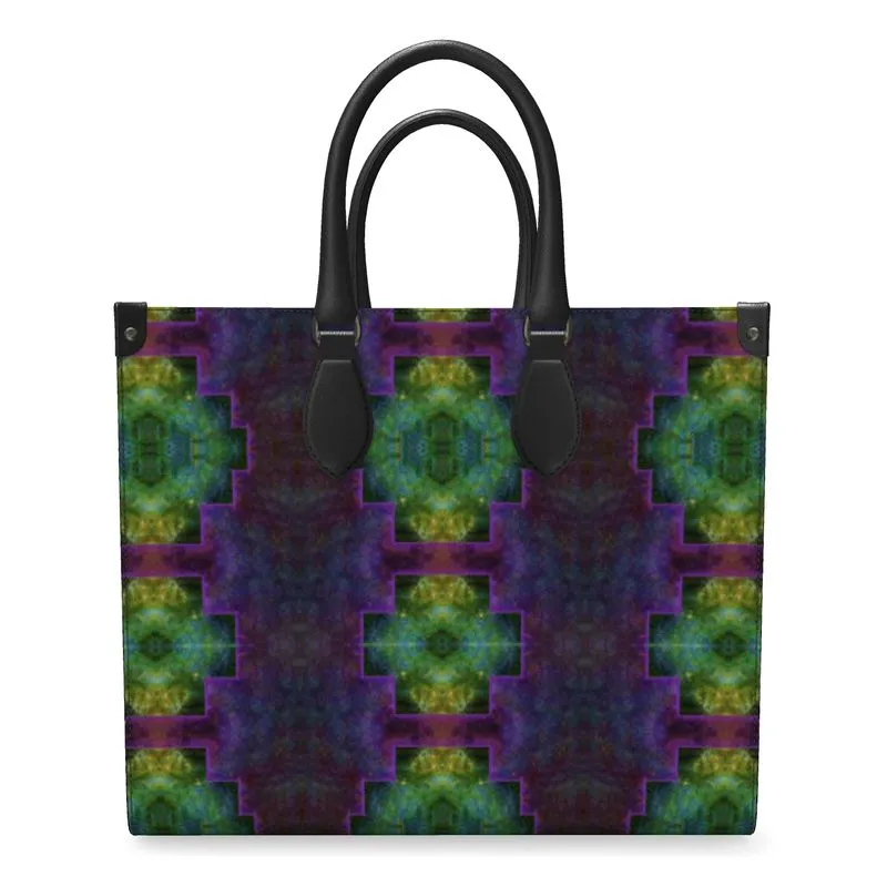 Leather Shoppers Bag (Tree Link Stripe) RJSTH@Fabric#11 RJSTHs2021 RJS