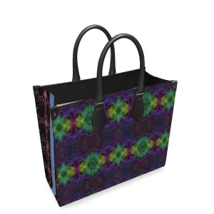 Leather Shoppers Bag (Tree Link Stripe) RJSTH@Fabric#11 RJSTHs2021 RJS