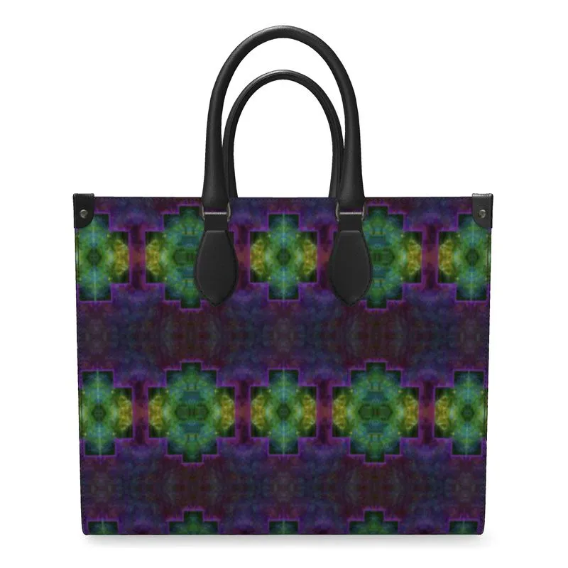 Leather Shoppers Bag (Tree Link Stripe) RJSTH@Fabric#11 RJSTHs2021 RJS