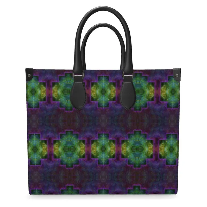 Leather Shoppers Bag (Tree Link Stripe) RJSTH@Fabric#11 RJSTHs2021 RJS