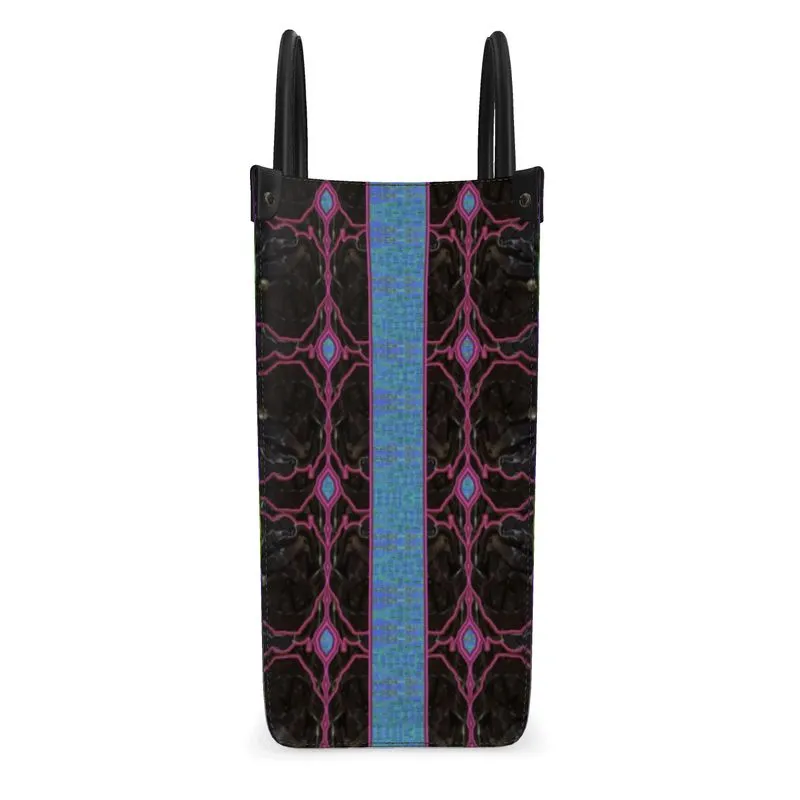 Leather Shoppers Bag (Tree Link Stripe) RJSTH@Fabric#11 RJSTHs2021 RJS
