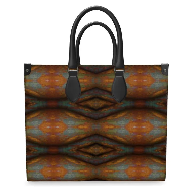 Leather Shoppers Bag (Tree Link Stripe) RJSTH@Fabric#12 RJSTHs2021 RJS