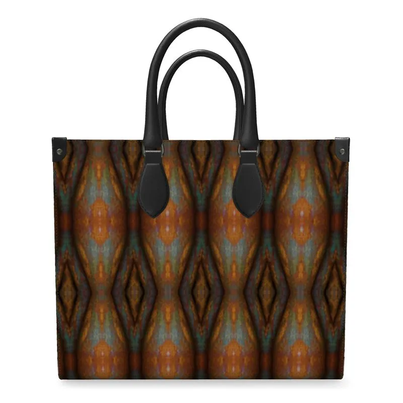 Leather Shoppers Bag (Tree Link Stripe) RJSTH@Fabric#12 RJSTHs2021 RJS