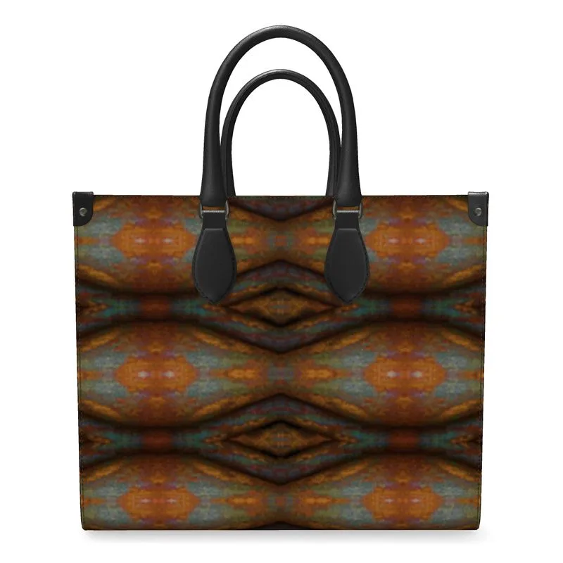 Leather Shoppers Bag (Tree Link Stripe) RJSTH@Fabric#12 RJSTHs2021 RJS