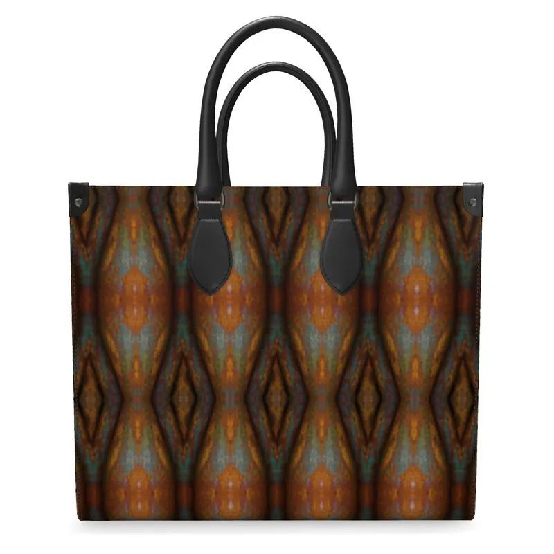 Leather Shoppers Bag (Tree Link Stripe) RJSTH@Fabric#12 RJSTHs2021 RJS