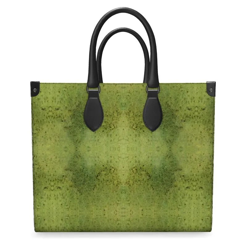 Leather Shoppers Bag (Tree Link Stripe) RJSTH@Fabric#2 RJSTHs2021 RJS