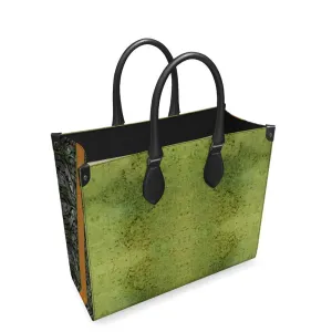 Leather Shoppers Bag (Tree Link Stripe) RJSTH@Fabric#2 RJSTHs2021 RJS