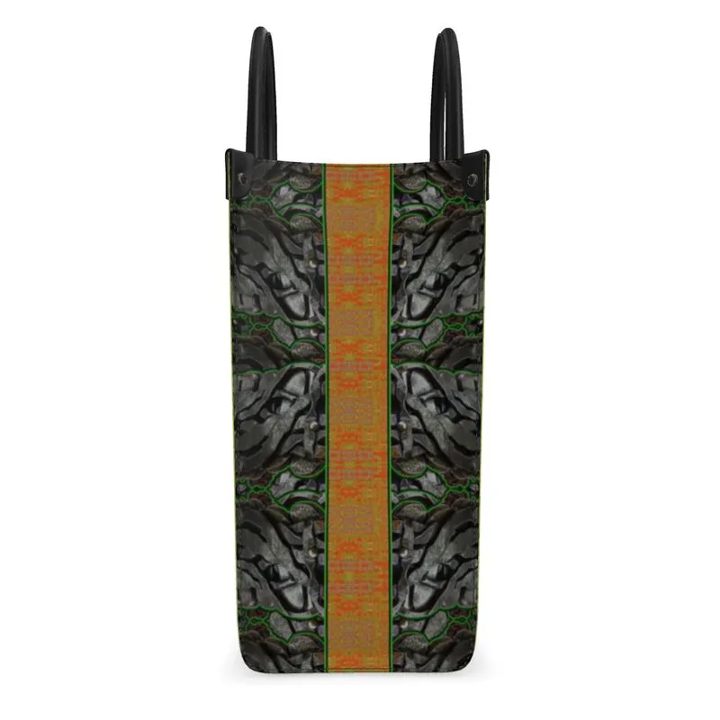 Leather Shoppers Bag (Tree Link Stripe) RJSTH@Fabric#2 RJSTHs2021 RJS