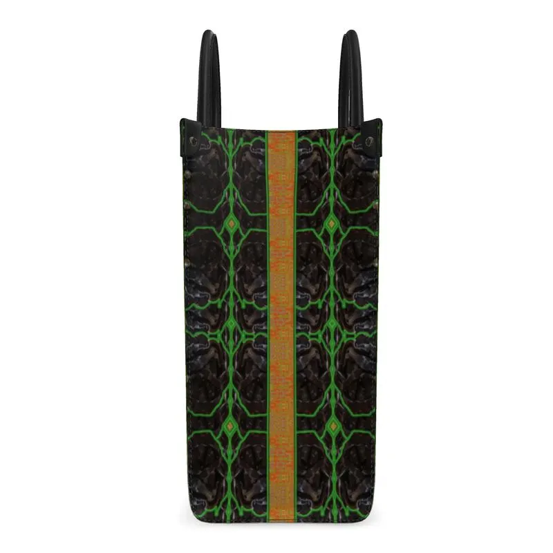 Leather Shoppers Bag (Tree Link Stripe) RJSTH@Fabric#3 RJSTHs2021 RJS
