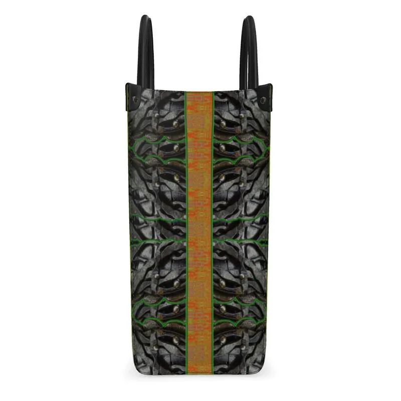 Leather Shoppers Bag (Tree Link Stripe) RJSTH@Fabric#3 RJSTHs2021 RJS