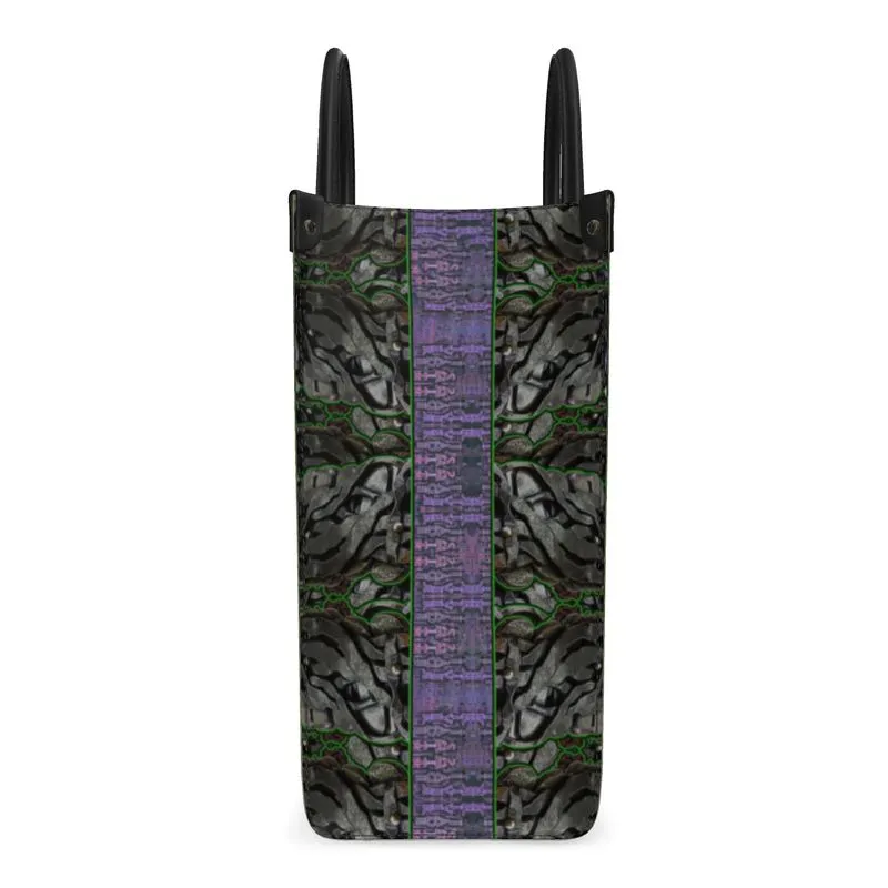 Leather Shoppers Bag (Tree Link Stripe) RJSTH@Fabric#4 RJSTHs2021 RJS