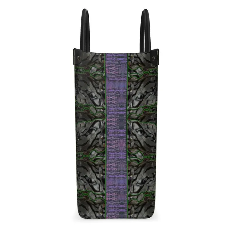 Leather Shoppers Bag (Tree Link Stripe) RJSTH@Fabric#4 RJSTHs2021 RJS