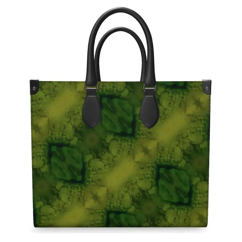 Leather Shoppers Bag (Tree Link Stripe) RJSTH@Fabric#5 RJSTHs2021 RJS