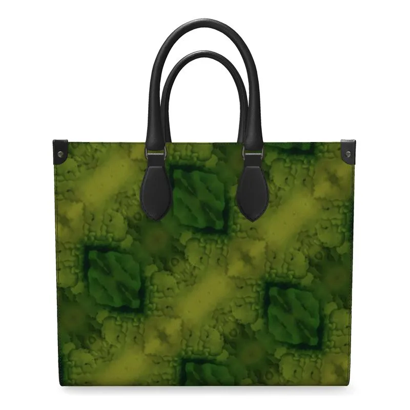 Leather Shoppers Bag (Tree Link Stripe) RJSTH@Fabric#5 RJSTHs2021 RJS