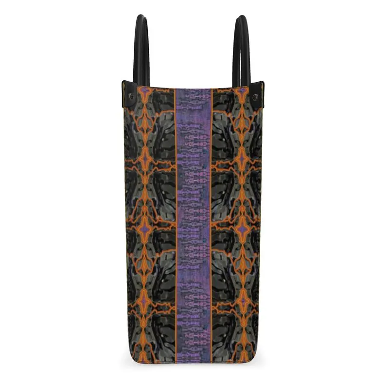Leather Shoppers Bag (Tree Link Stripe) RJSTH@Fabric#6 RJSTHs2021 RJS
