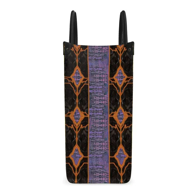 Leather Shoppers Bag (Tree Link Stripe) RJSTH@Fabric#6 RJSTHs2021 RJS