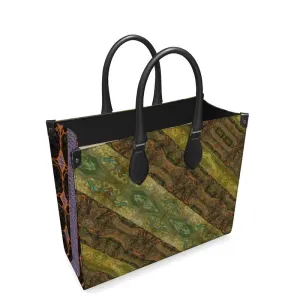 Leather Shoppers Bag (Tree Link Stripe) RJSTH@Fabric#6 RJSTHs2021 RJS