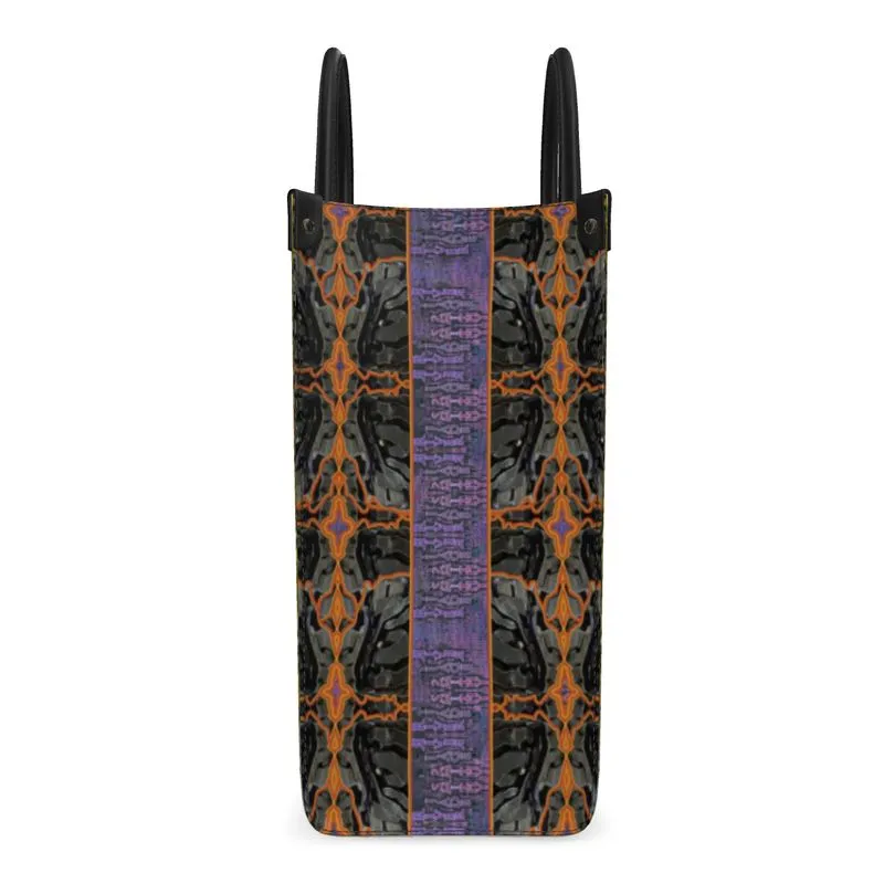 Leather Shoppers Bag (Tree Link Stripe) RJSTH@Fabric#6 RJSTHs2021 RJS