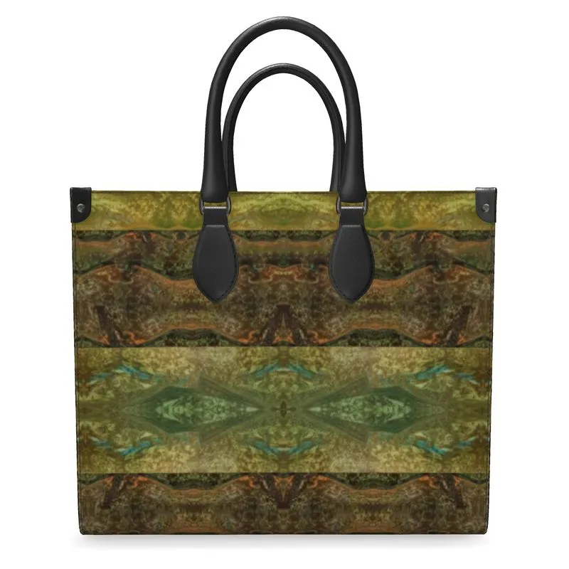 Leather Shoppers Bag (Tree Link Stripe) RJSTH@Fabric#6 RJSTHs2021 RJS