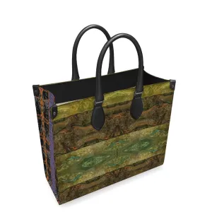 Leather Shoppers Bag (Tree Link Stripe) RJSTH@Fabric#6 RJSTHs2021 RJS