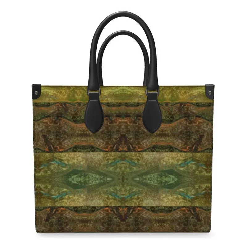 Leather Shoppers Bag (Tree Link Stripe) RJSTH@Fabric#6 RJSTHs2021 RJS
