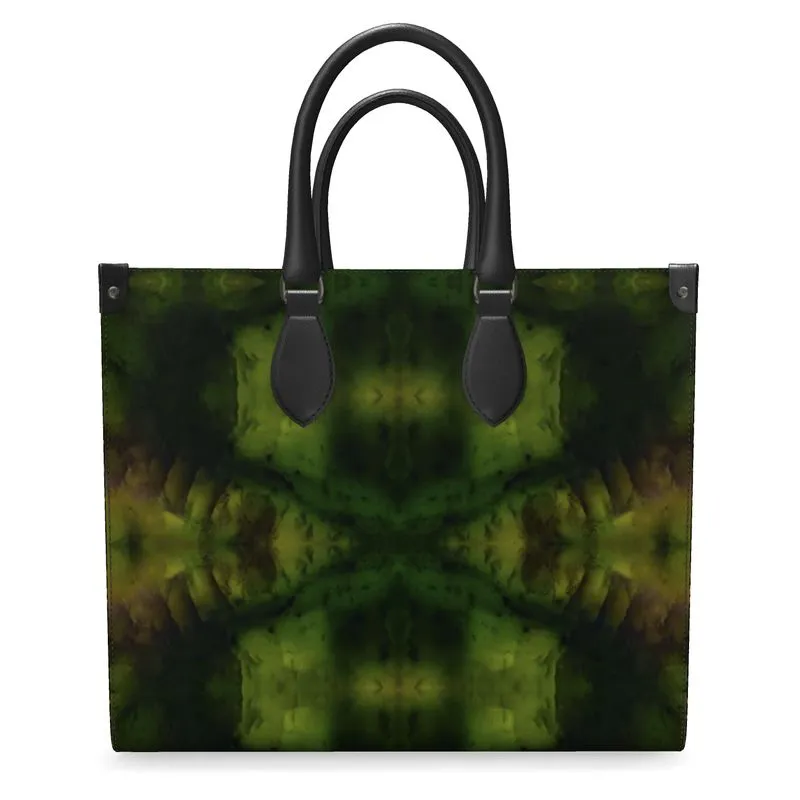 Leather Shoppers Bag (Tree Link Stripe) RJSTH@Fabric#7 RJSTHs2021 RJS