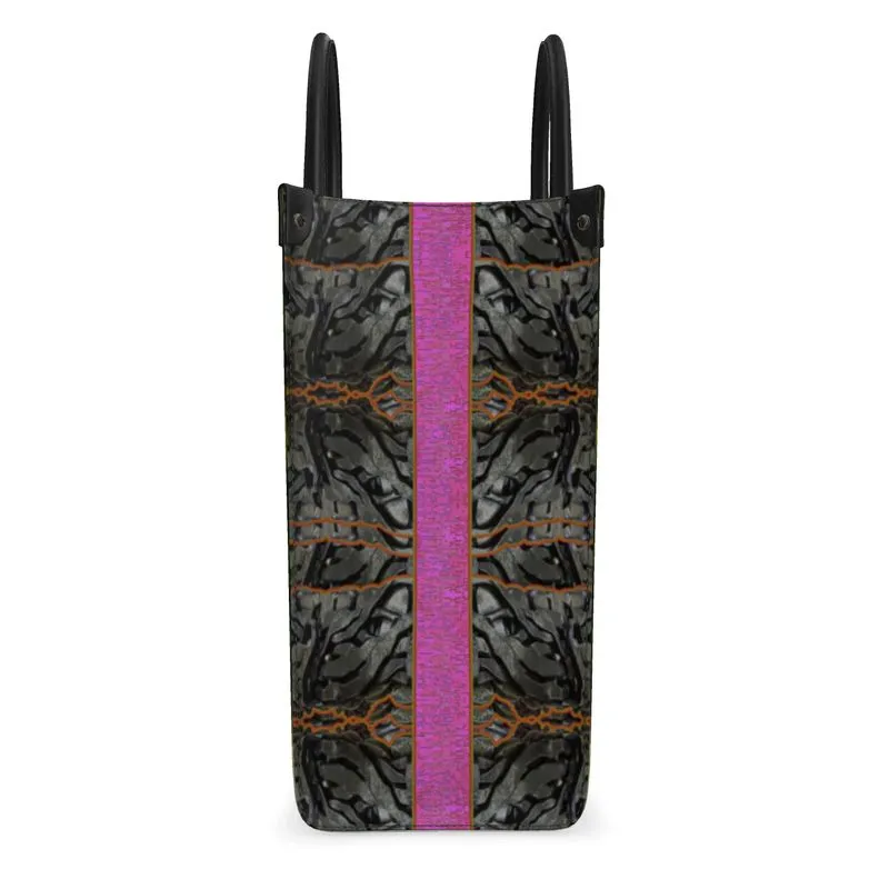 Leather Shoppers Bag (Tree Link Stripe) RJSTH@Fabric#7 RJSTHs2021 RJS
