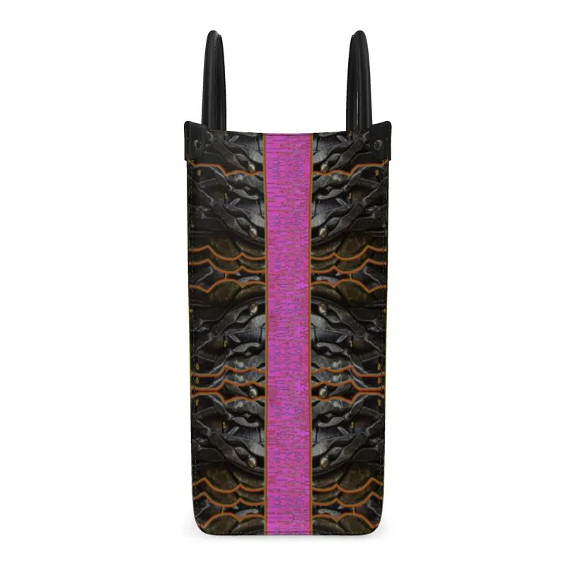 Leather Shoppers Bag (Tree Link Stripe) RJSTH@Fabric#7 RJSTHs2021 RJS