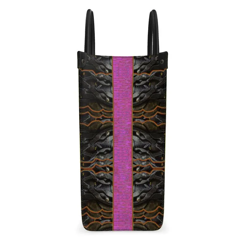 Leather Shoppers Bag (Tree Link Stripe) RJSTH@Fabric#7 RJSTHs2021 RJS