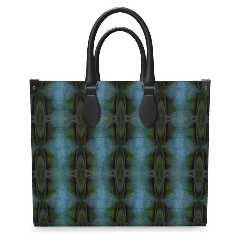 Leather Shoppers Bag (Tree Link Stripe) RJSTH@Fabric#8 RJSTHs2021 RJS