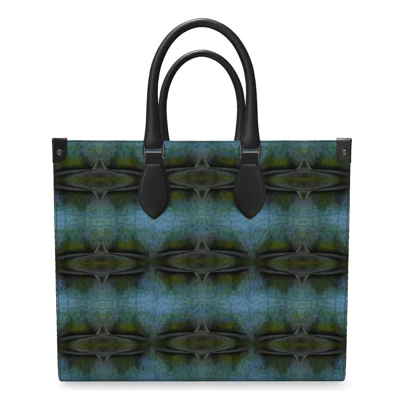 Leather Shoppers Bag (Tree Link Stripe) RJSTH@Fabric#8 RJSTHs2021 RJS