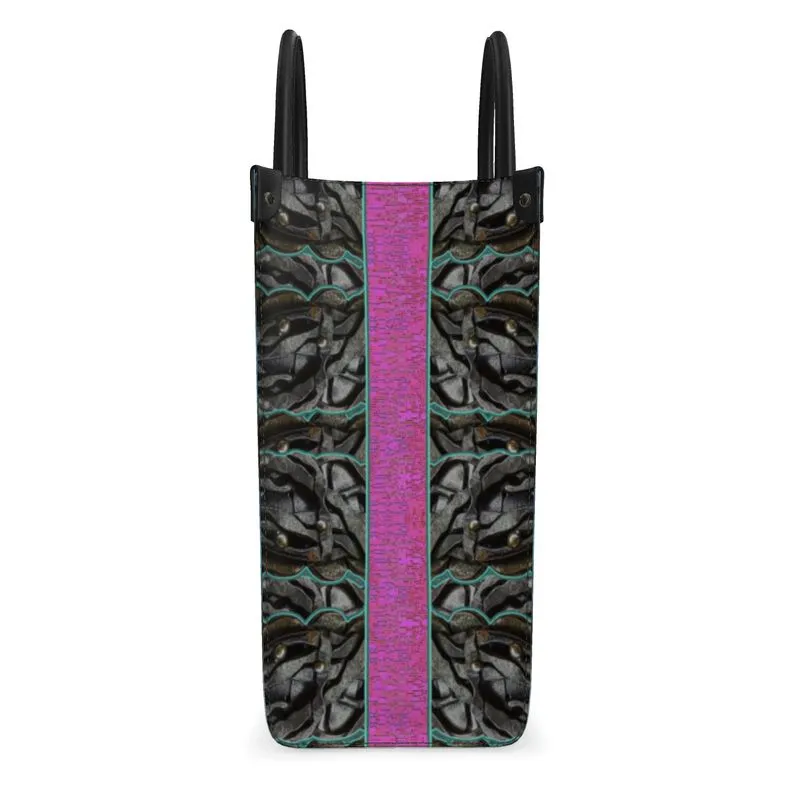 Leather Shoppers Bag (Tree Link Stripe) RJSTH@Fabric#8 RJSTHs2021 RJS