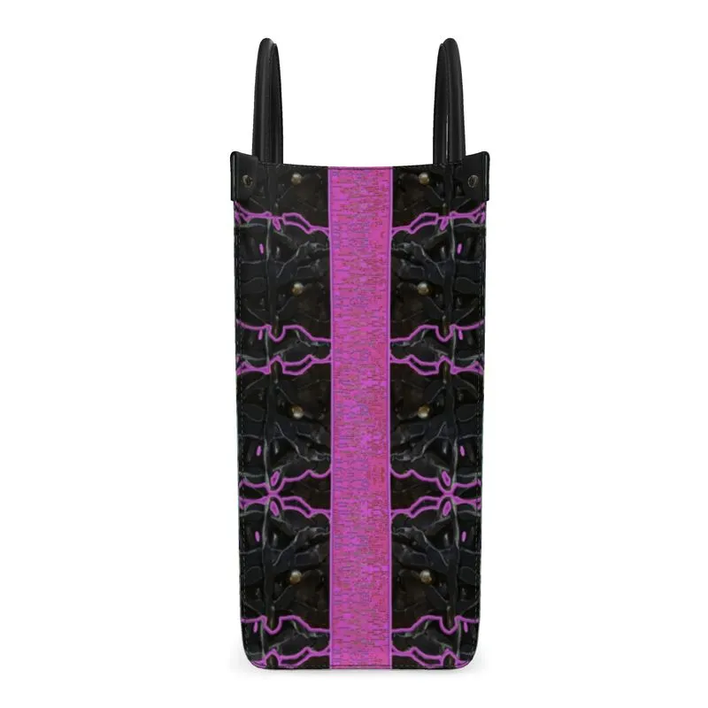 Leather Shoppers Bag (Tree Link Stripe) RJSTH@Fabric#9 RJSTHs2021 RJS