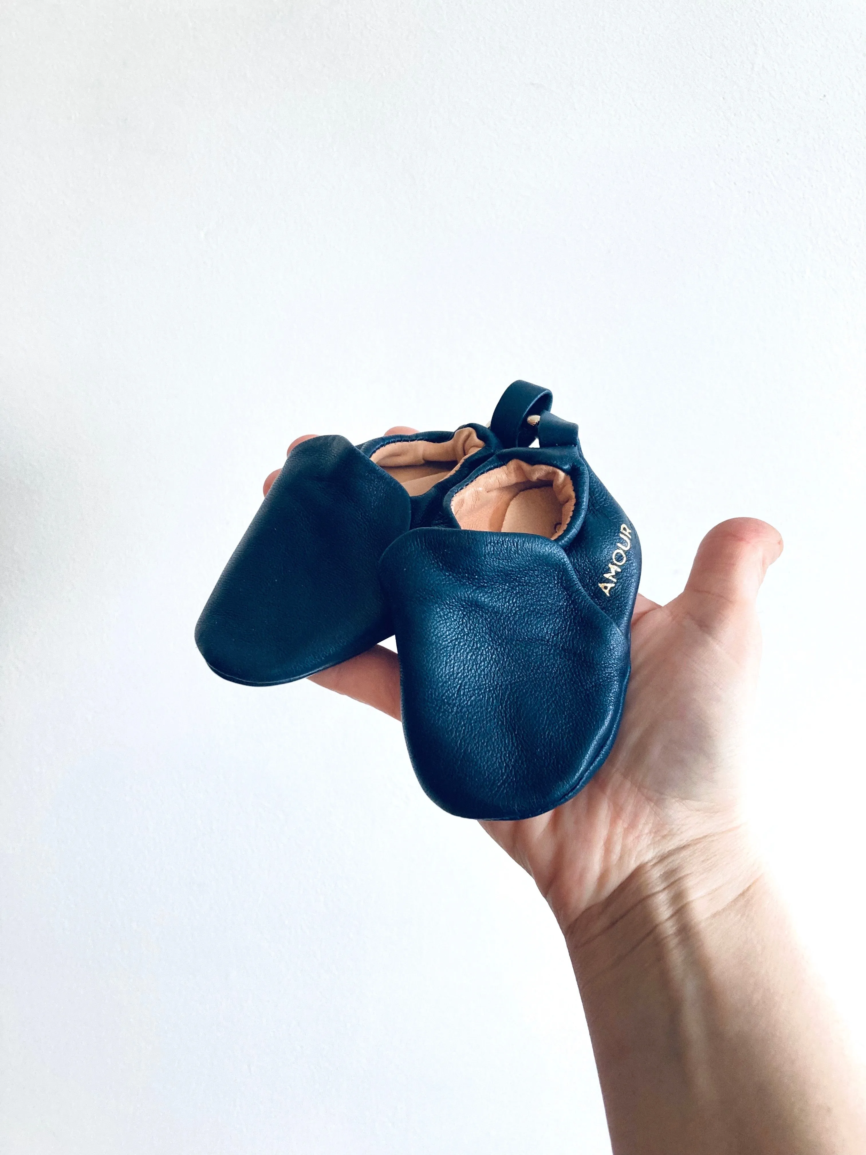 Leather Slippers // 0-6M
