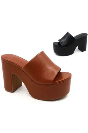 LESLIE BLACK SANDALS 10