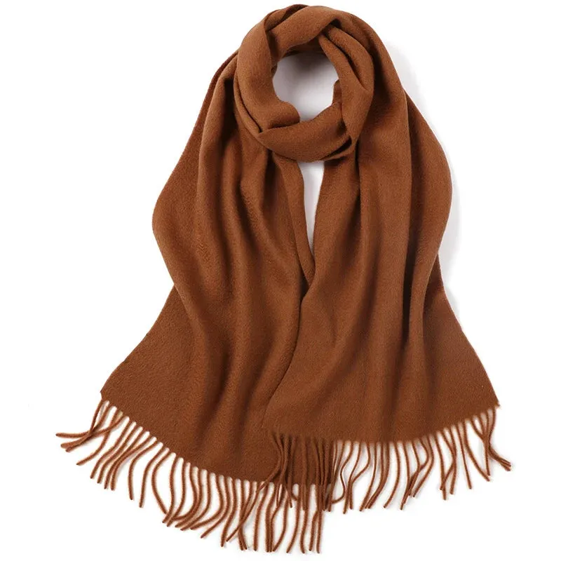 Lightweight Cashmere Scarf for Women - Fashionable Plaid Design, 180cm Length, Perfect for Winter Outdoors