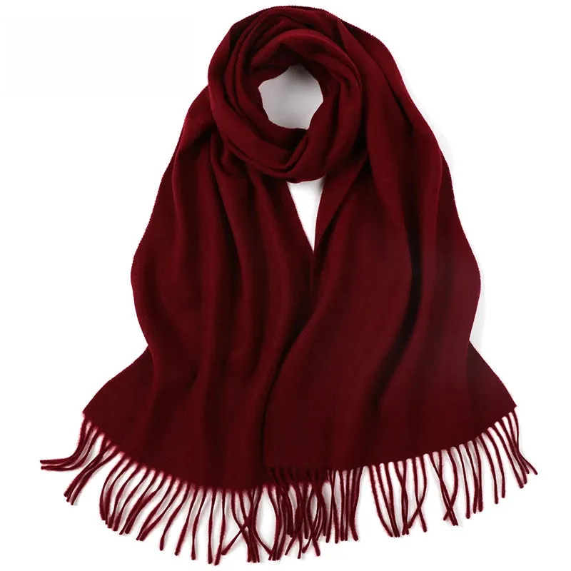 Lightweight Cashmere Scarf for Women - Fashionable Plaid Design, 180cm Length, Perfect for Winter Outdoors