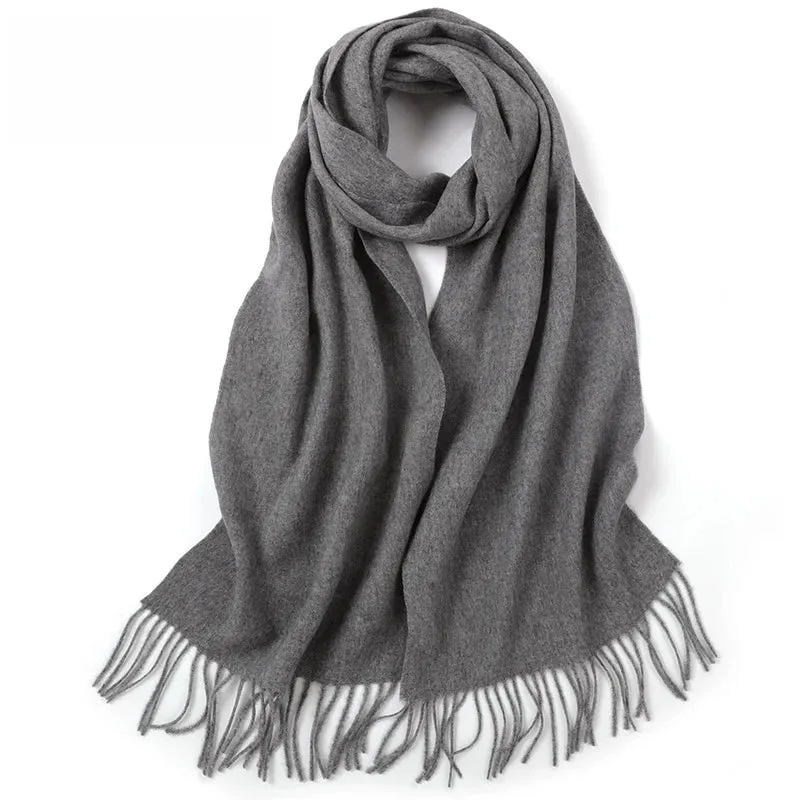 Lightweight Cashmere Scarf for Women - Fashionable Plaid Design, 180cm Length, Perfect for Winter Outdoors