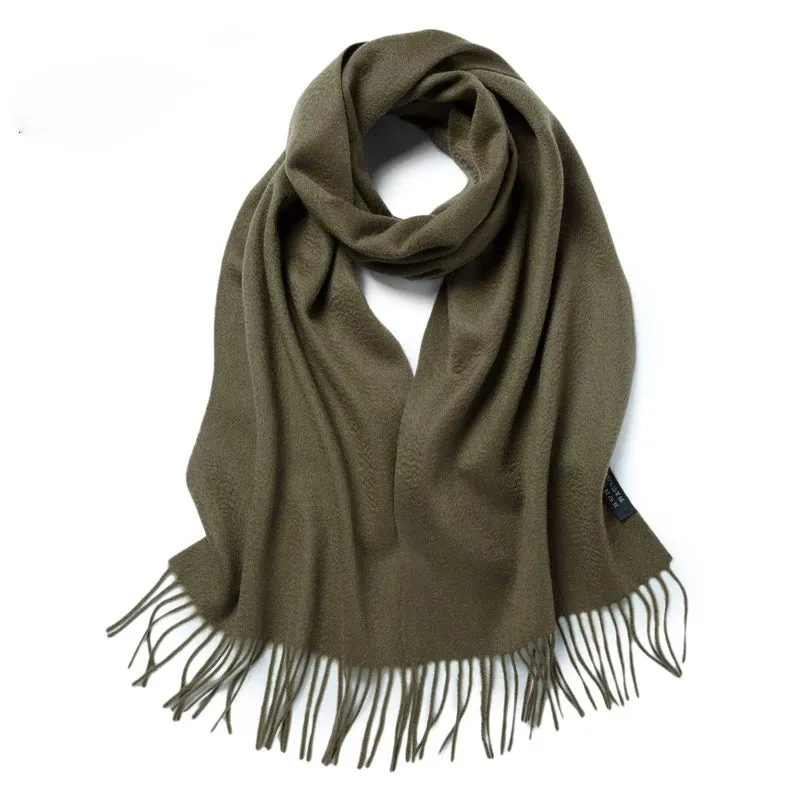 Lightweight Cashmere Scarf for Women - Fashionable Plaid Design, 180cm Length, Perfect for Winter Outdoors