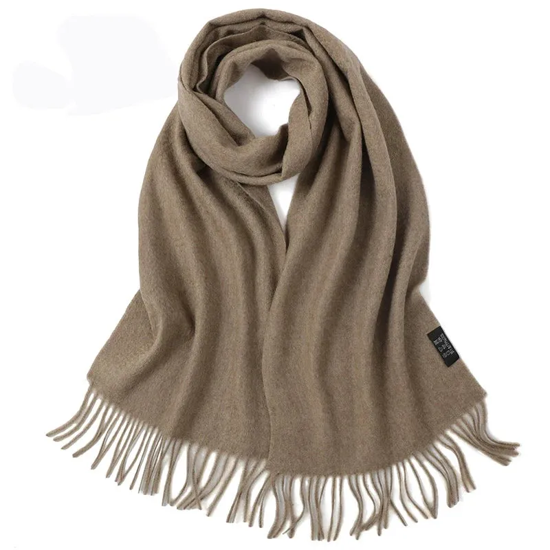 Lightweight Cashmere Scarf for Women - Fashionable Plaid Design, 180cm Length, Perfect for Winter Outdoors