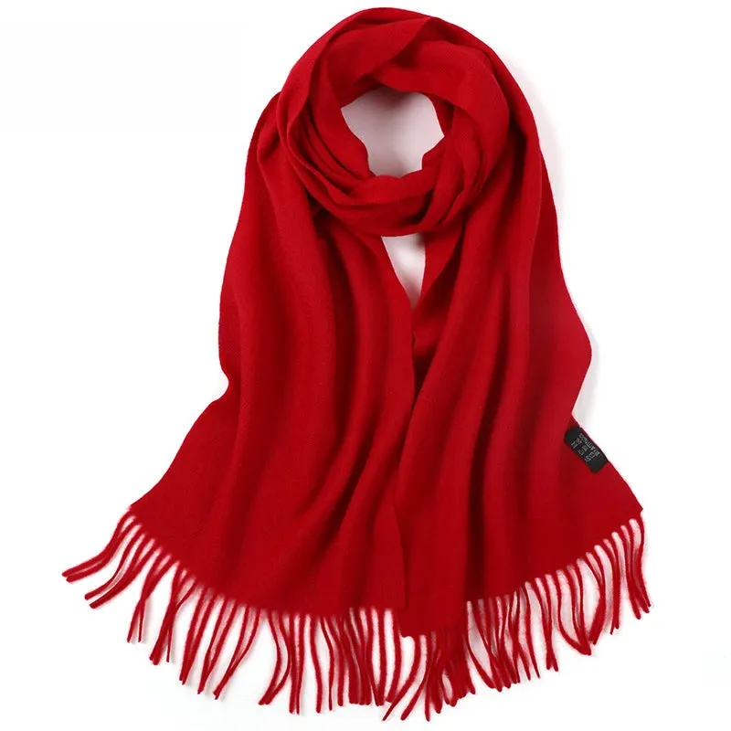 Lightweight Cashmere Scarf for Women - Fashionable Plaid Design, 180cm Length, Perfect for Winter Outdoors