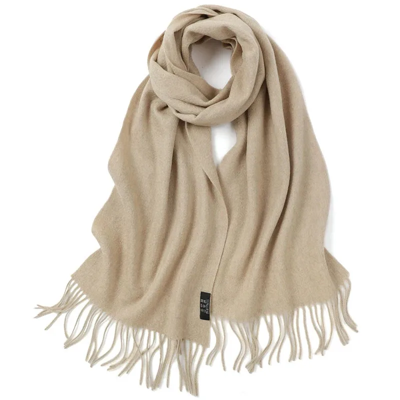 Lightweight Cashmere Scarf for Women - Fashionable Plaid Design, 180cm Length, Perfect for Winter Outdoors