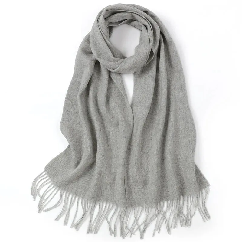 Lightweight Cashmere Scarf for Women - Fashionable Plaid Design, 180cm Length, Perfect for Winter Outdoors