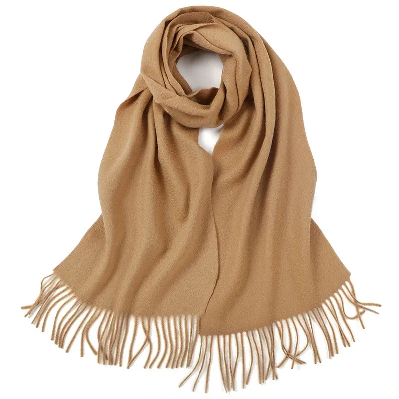 Lightweight Cashmere Scarf for Women - Fashionable Plaid Design, 180cm Length, Perfect for Winter Outdoors