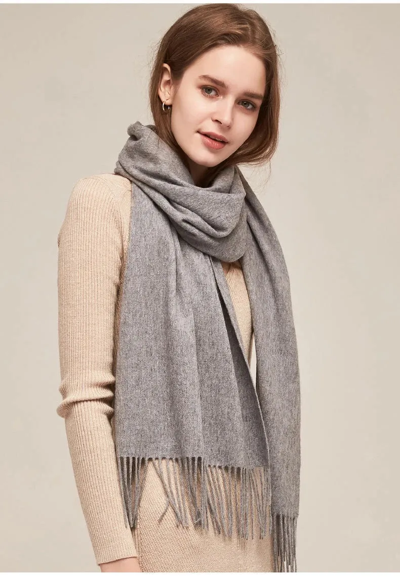 Lightweight Cashmere Scarf for Women - Fashionable Plaid Design, 180cm Length, Perfect for Winter Outdoors