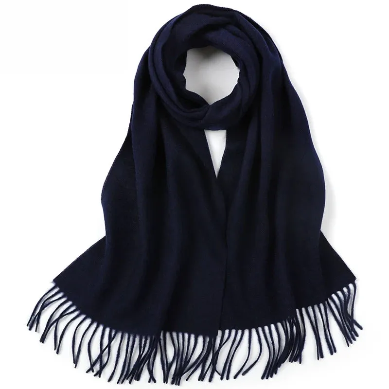 Lightweight Cashmere Scarf for Women - Fashionable Plaid Design, 180cm Length, Perfect for Winter Outdoors