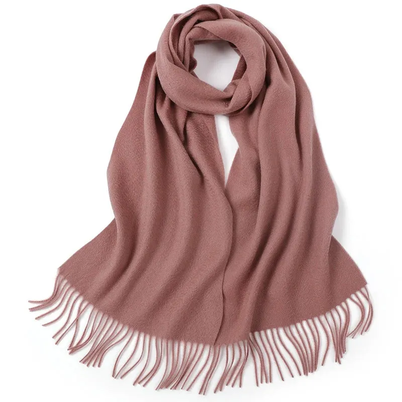 Lightweight Cashmere Scarf for Women - Fashionable Plaid Design, 180cm Length, Perfect for Winter Outdoors