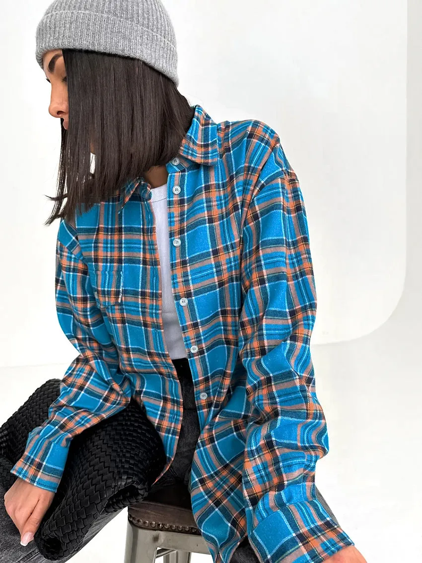 Loose Fit Street Style Patterned Blouse