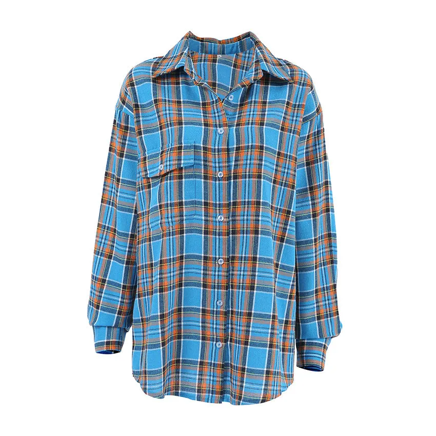 Loose Fit Street Style Patterned Blouse