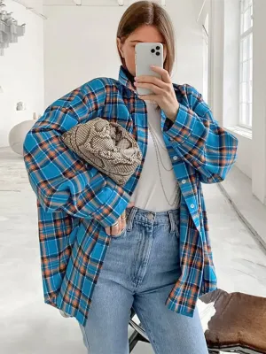 Loose Fit Street Style Patterned Blouse